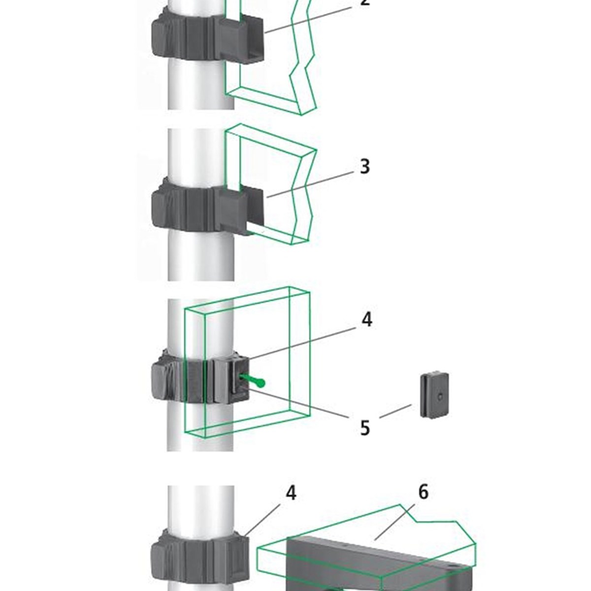 System Klemmring Rundrohr Bild